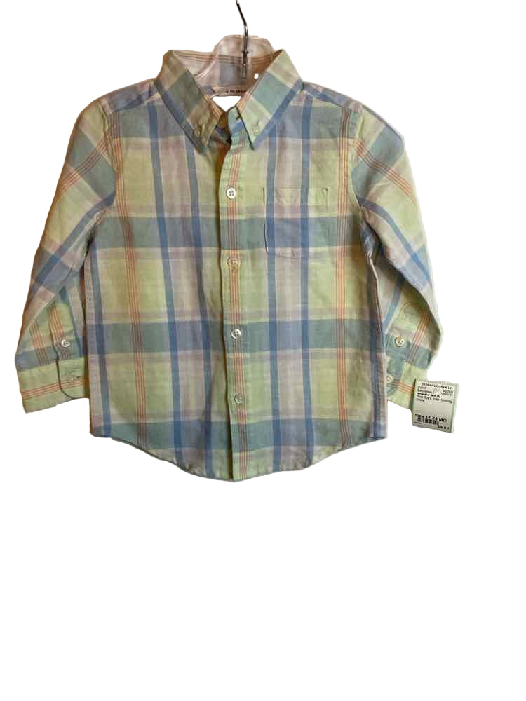 Janie and Jack (A) Plaid Infant Size 18-24 MO ButtondownLS