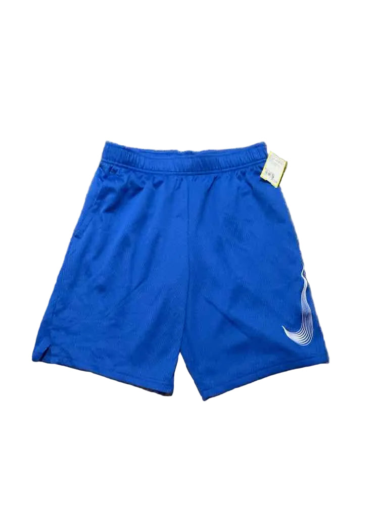 Nike (B) White Blue Youth Size Large Boy's 2PCAthleticShortSuit