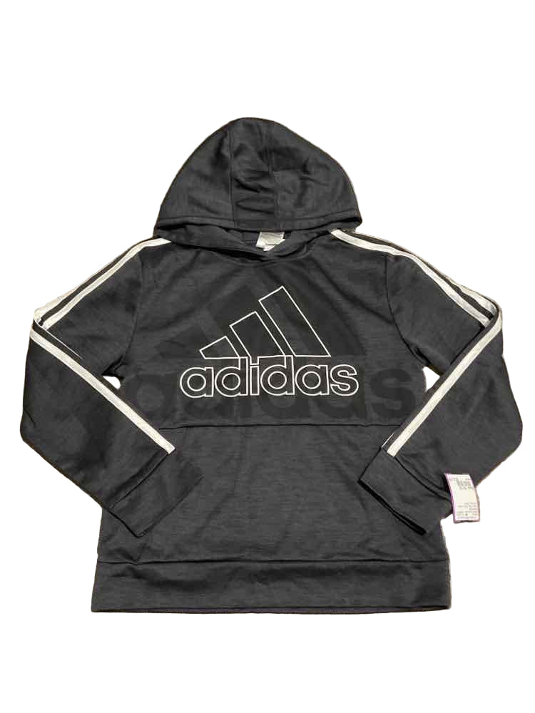 Adidas (B) White Gray Youth Size 10-12 Boy's AthleticSweatshirt
