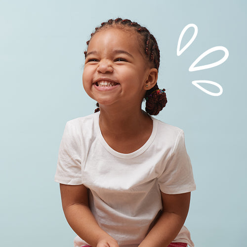 smilling girl with braides