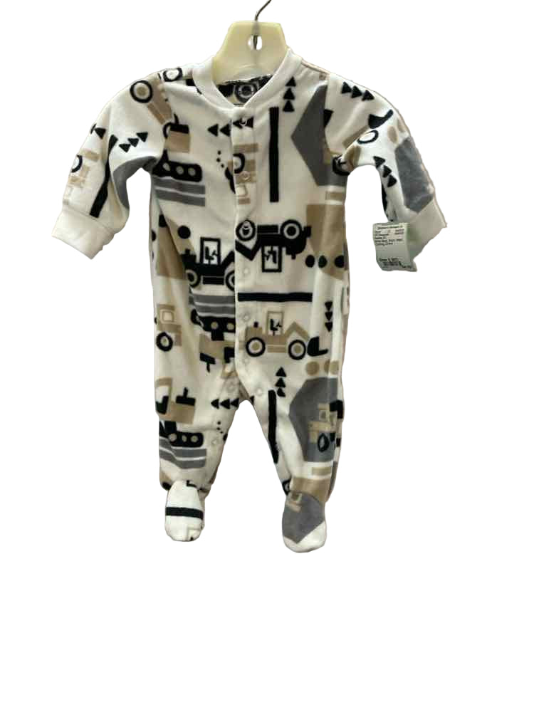 Carters (C) White Black Infant Size 3 MO 1PCSleepwear