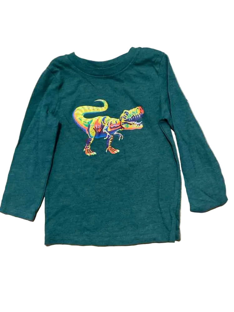 Cat and Jack (D) Dino Print Toddler Size 3T Boy's LSTop