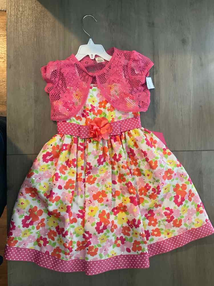 Sweet Heart Rose (C) Floral Toddler Size 5 Girl's CasualDress
