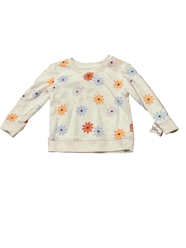 Cat and Jack (D) Floral Toddler Size 2T Girl's Sweatshirt