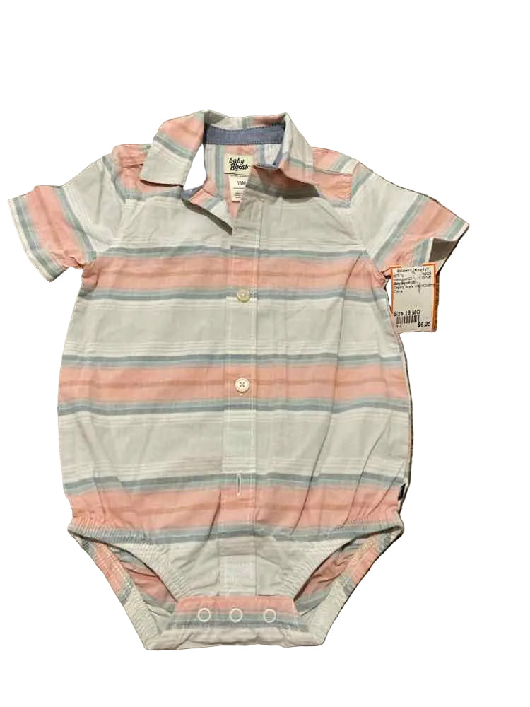 Baby Bgosh (B) Striped Infant Size 18 MO Boy's ButtondownSS