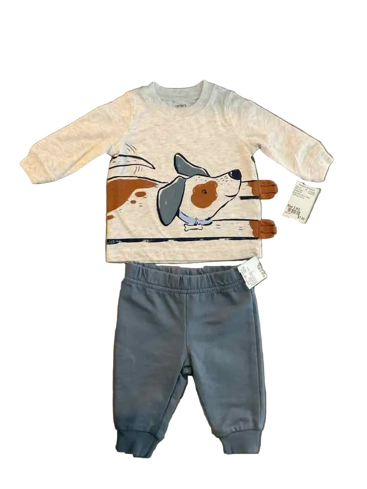 Carters (C) Blue Gray Infant Size 3 MO Boy's 2PC Casual