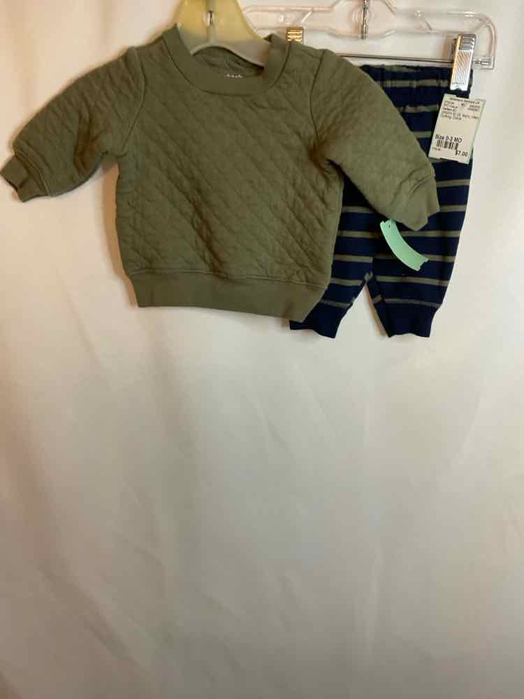Carters (C) GREEN BLUE Infant Size 0-3 MO 2PC Casual