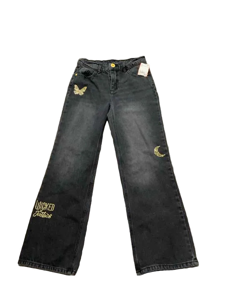 Justice (D) Charcoal Youth Size 10 Girl's Jeans