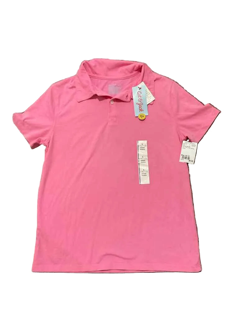 Cat and Jack (D) Pink Youth Size 10-12 Girl's Polo