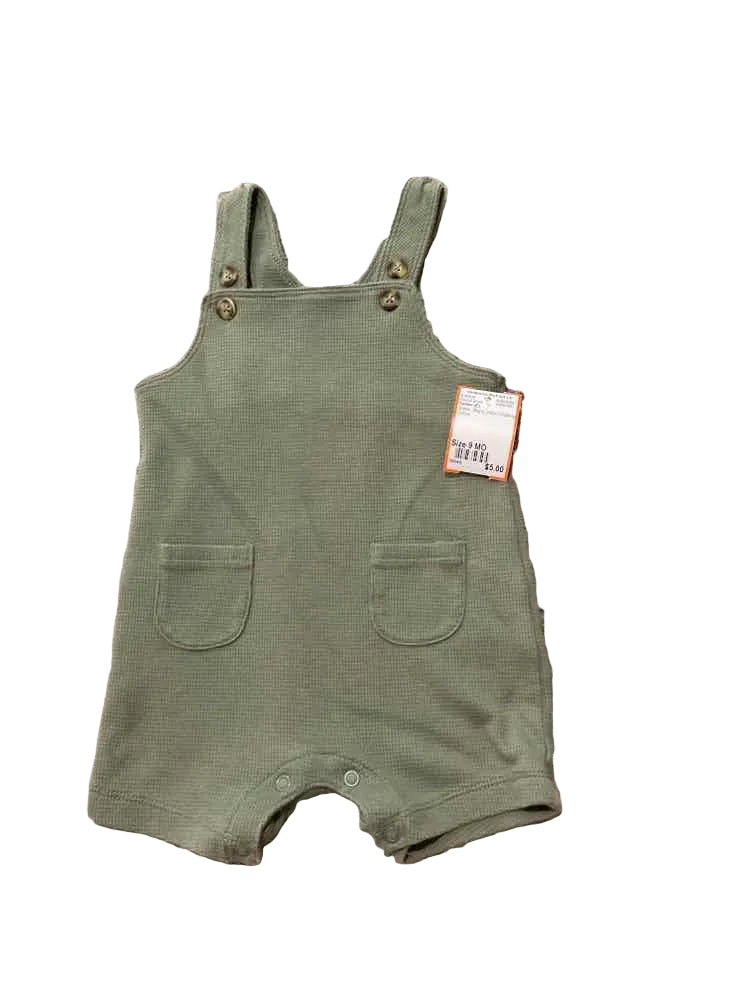 Carters (C) Green Infant Size 9 MO Boy's Overall Short