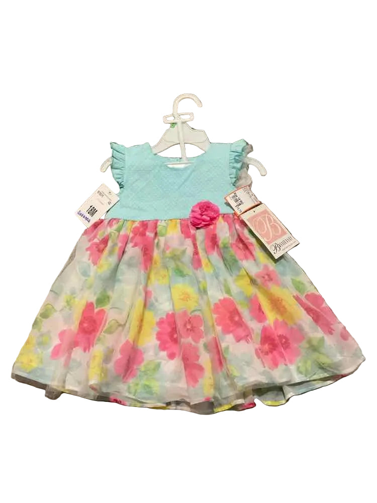 Bonnie Baby (B) Floral Infant Size 18 MO Girl's PartyDress
