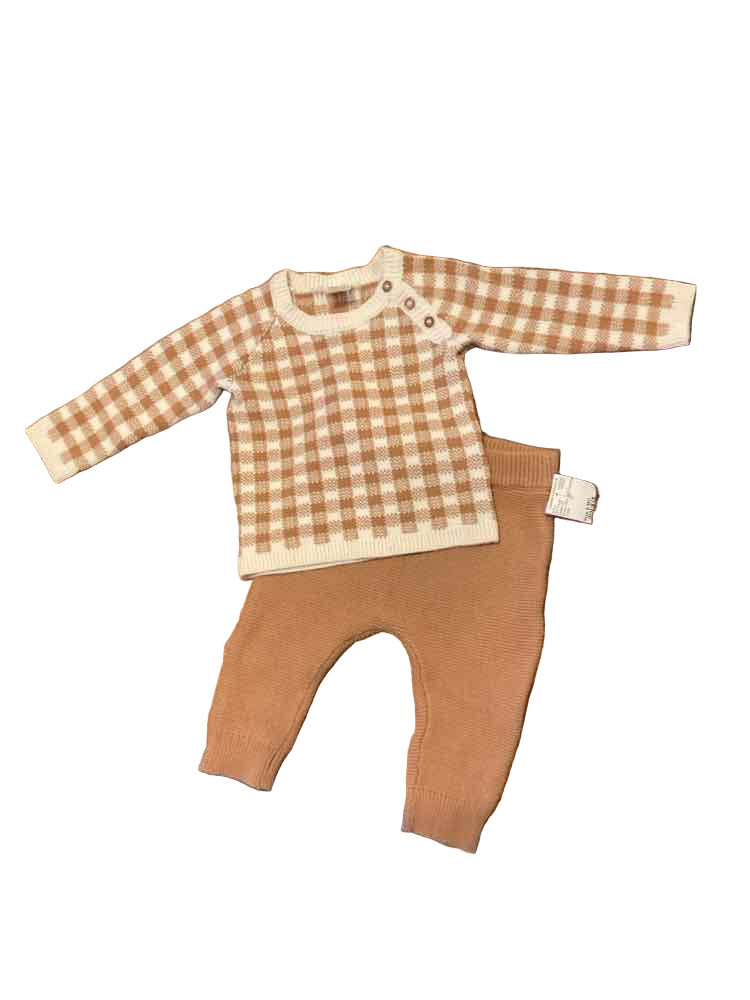 Carters (C) Brown Infant Size 9 MO Girl's 2PC Casual