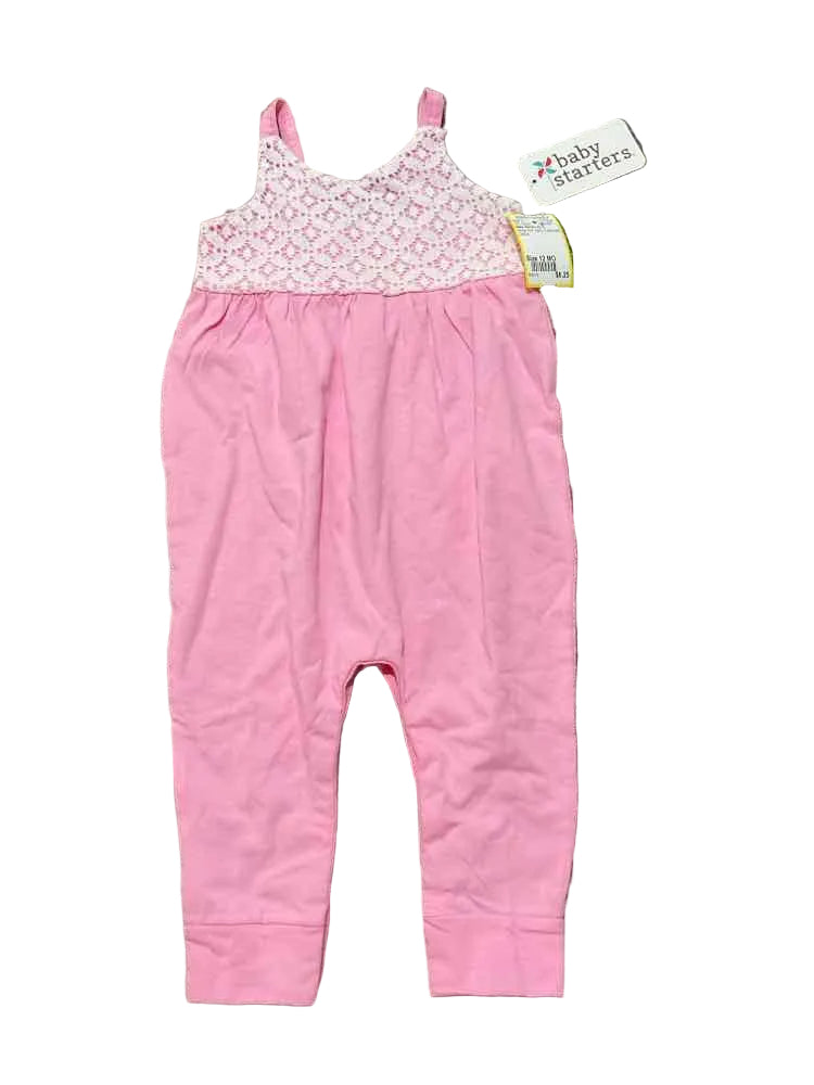 Baby Starters (C) White Pink Infant Size 12 MO Girl's 1PC Casual