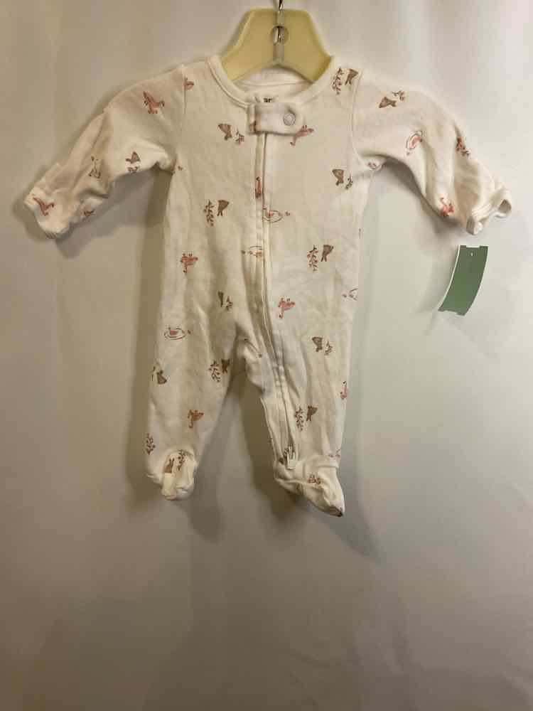 Carters (C) White Pink Infant Size Preemie 1PCSleepwear