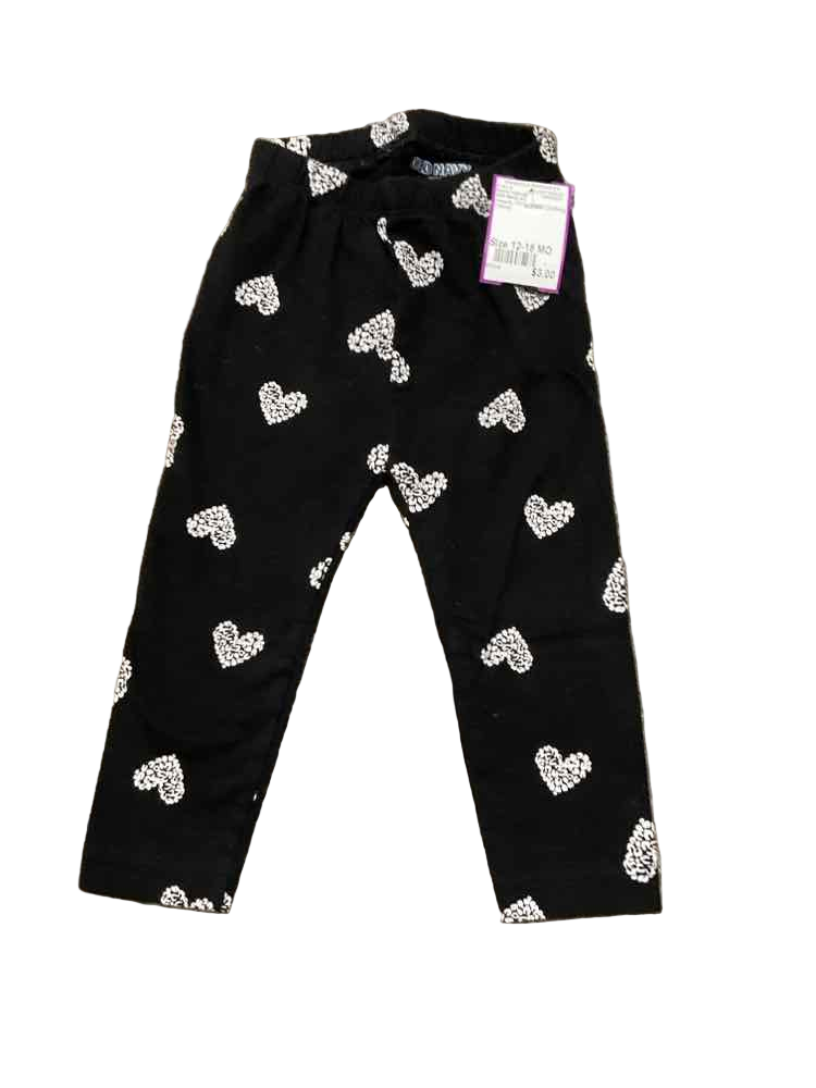 Old Navy (C) Hearts Infant Size 12-18 MO Girl's BasicLeggings