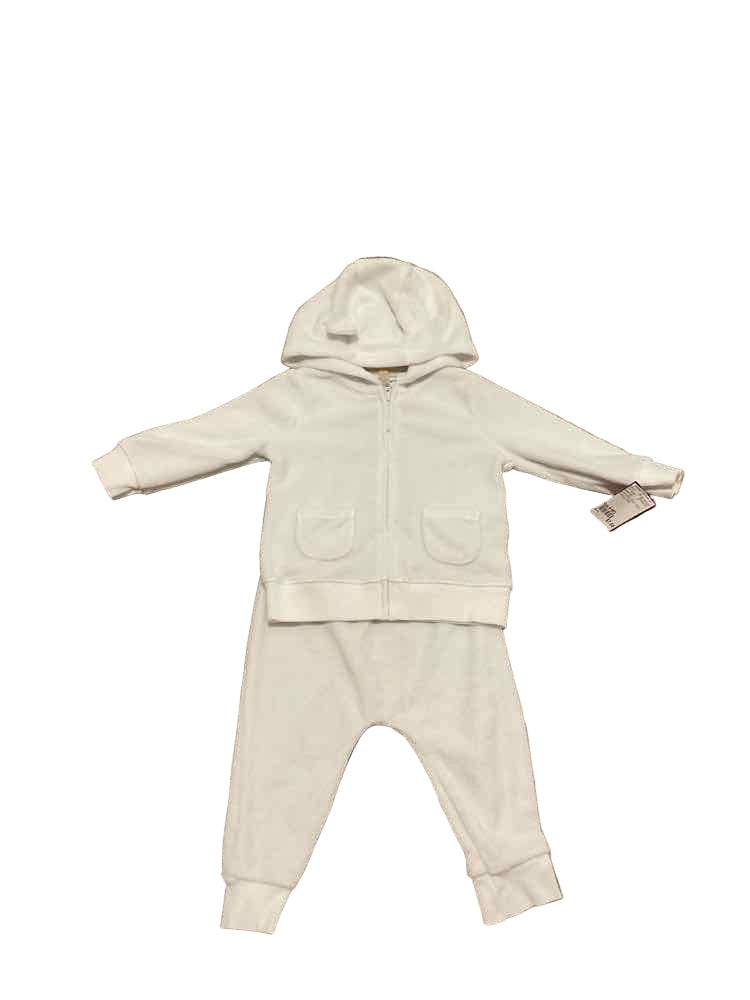 Carters (C) white brown Infant Size 9 MO Boy's 2PC Casual