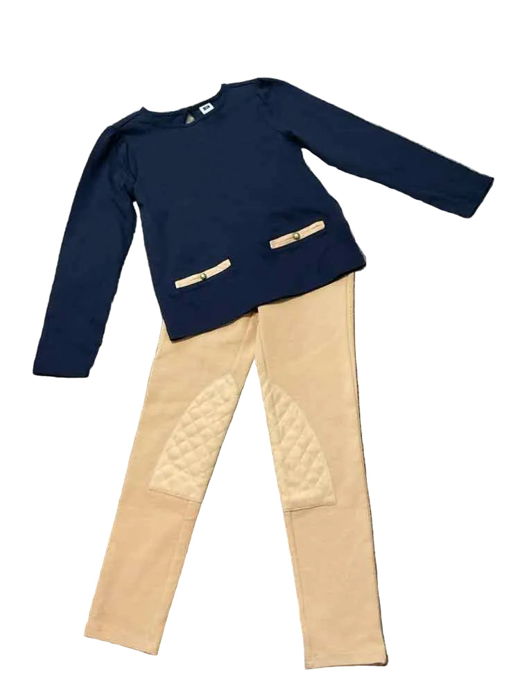 Janie and Jack (A) Brown Blue Youth Size 6 Girl's 2PCCasual