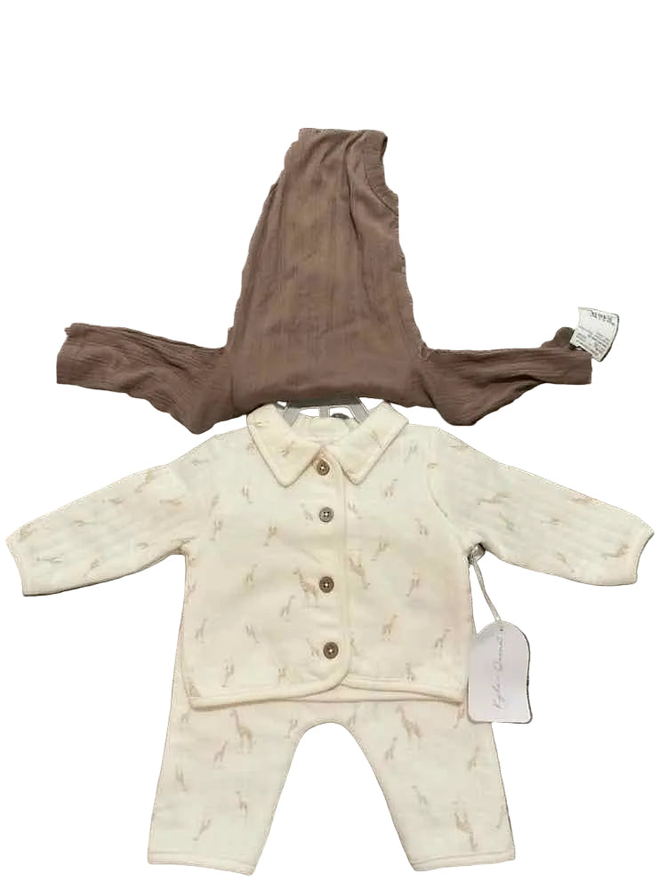 Kyle and Deena (E) Brown Cream Infant Size 0-3 MO Boy's 3PC Casual