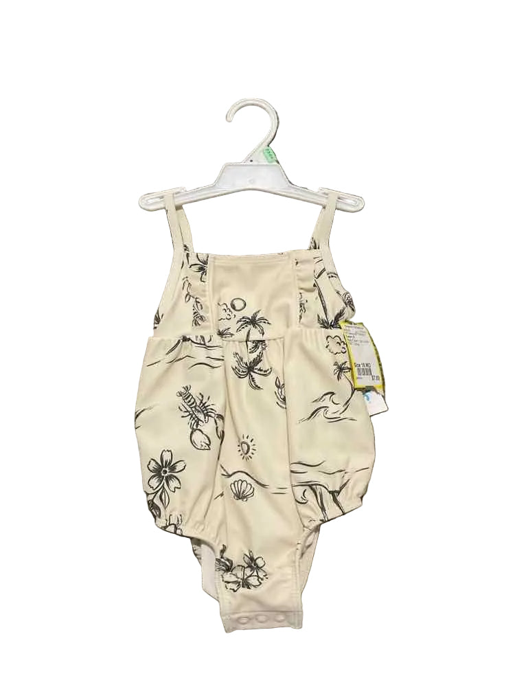 Carters (C) Black Cream Infant Size 18 MO Girl's 1PCSwimwear