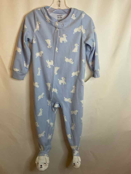 Carters (C) White Blue Toddler Size 2T 1PCSleepwear