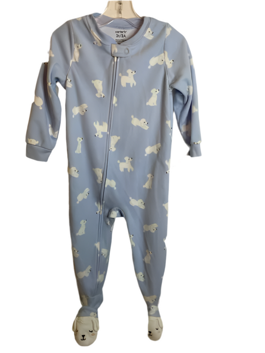 Carters (C) White Blue Toddler Size 2T 1PCSleepwear