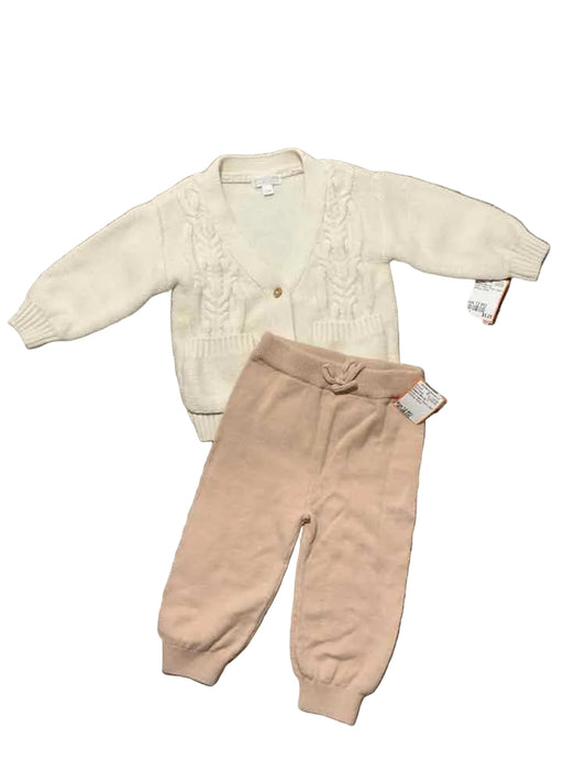 Grayson Mini (D) Brown Cream Infant Size 12 MO Boy's 2PC Casual