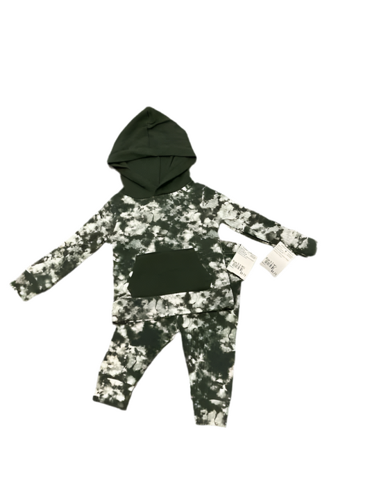 Chick Pea (B) White Green Infant Size 0-3 MO Boy's 2PC Casual