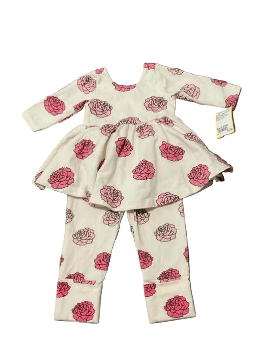Monica + Andy (C) White Pink Infant Size 3-6 MO Girl's 2PC Casual