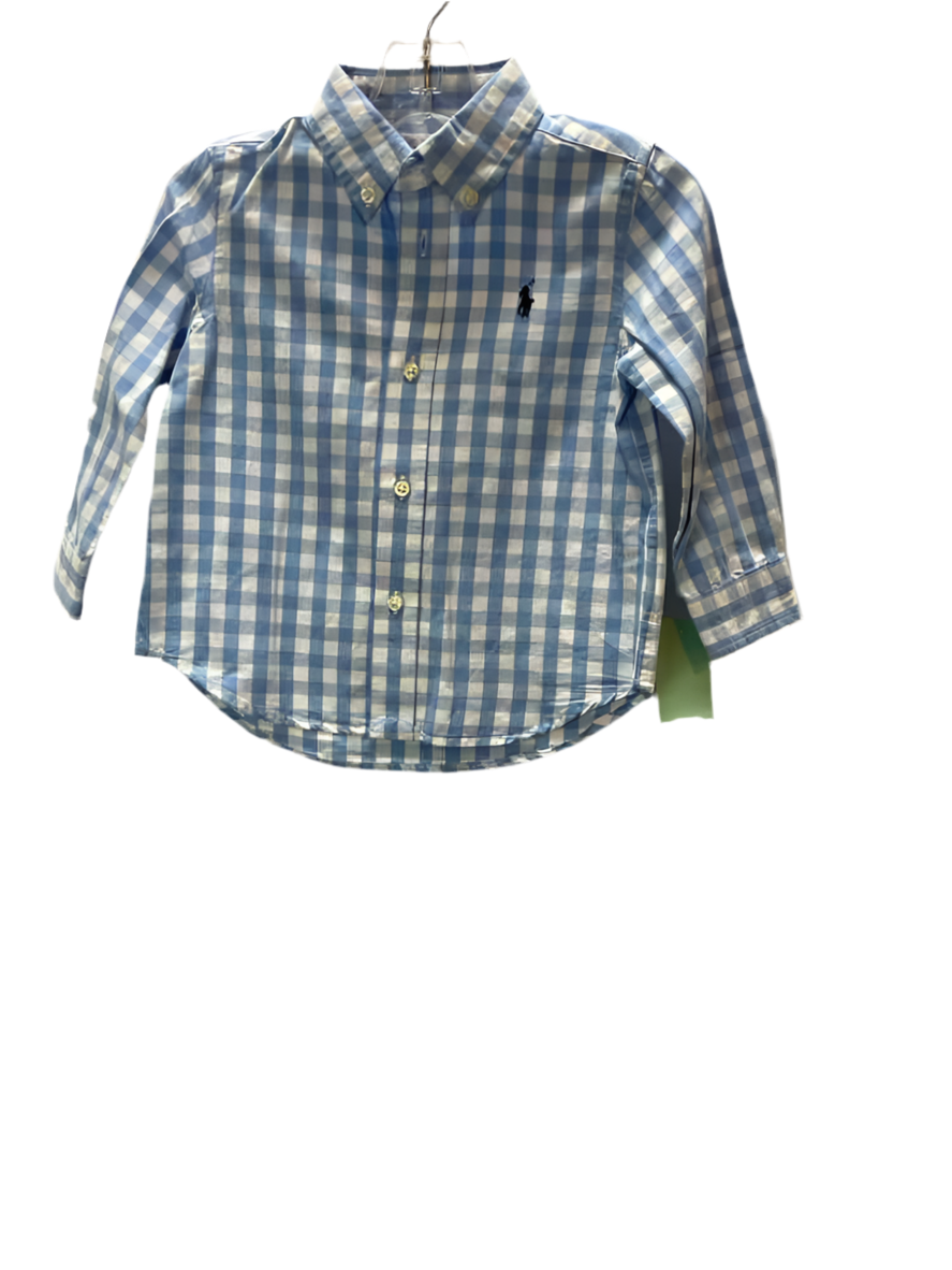 Ralph Lauren (A) Gingham Infant Size 18 MO ButtondownLS
