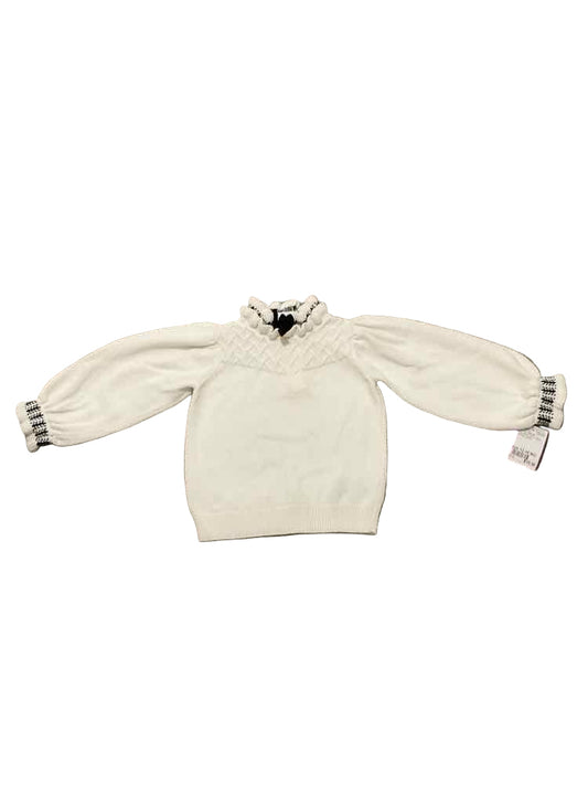 Janie and Jack (A) White Black Infant Size 12-18 MO Girl's SweaterHeavy