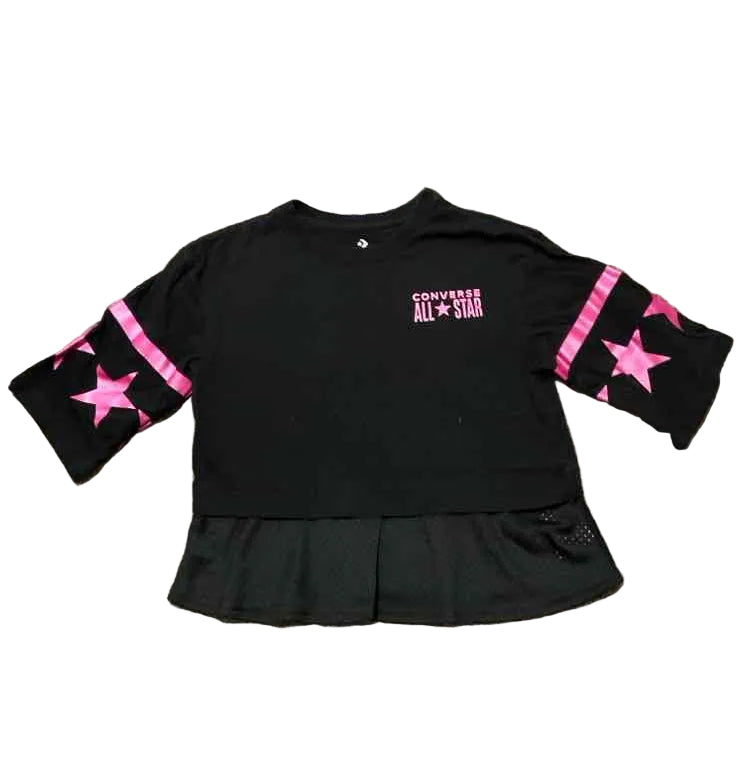 Converse All Star (B) Black Pink Youth Size Small Girl's SSTop