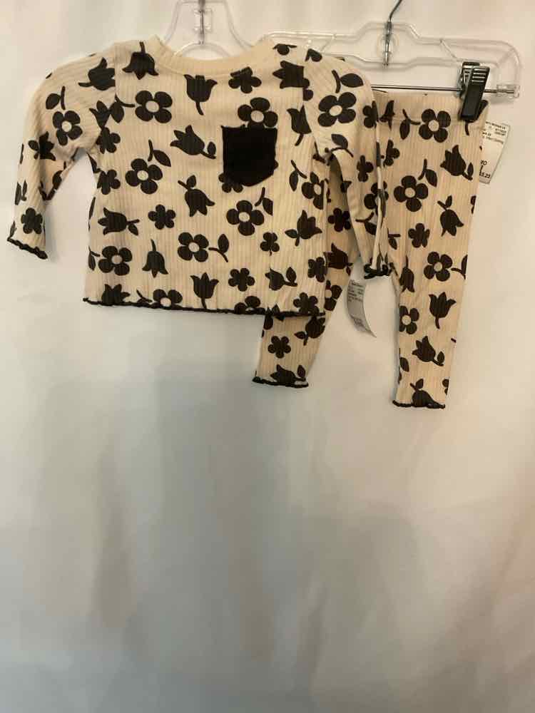 Cat and Jack (D) Floral Infant Size 3-6 MO 2PC Casual