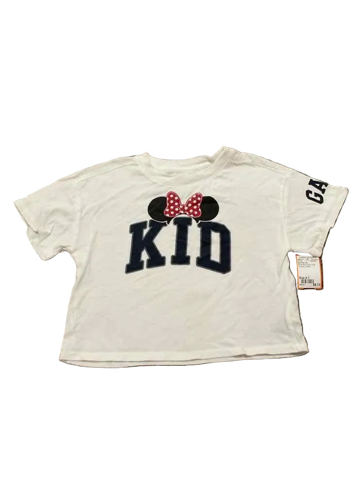 Gap Kids (B) White Blue Youth Size 6-7 Girl's SSTop