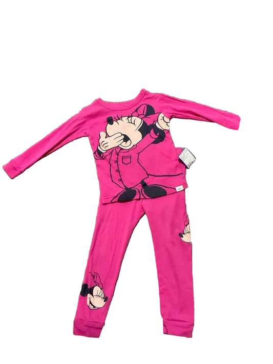 Disney (B) Magenta Toddler Size 3T Girl's 2PCSleepwear