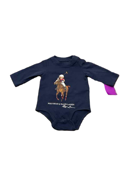 Ralph Lauren (A) Navy Infant Size NB Boy's LSTop