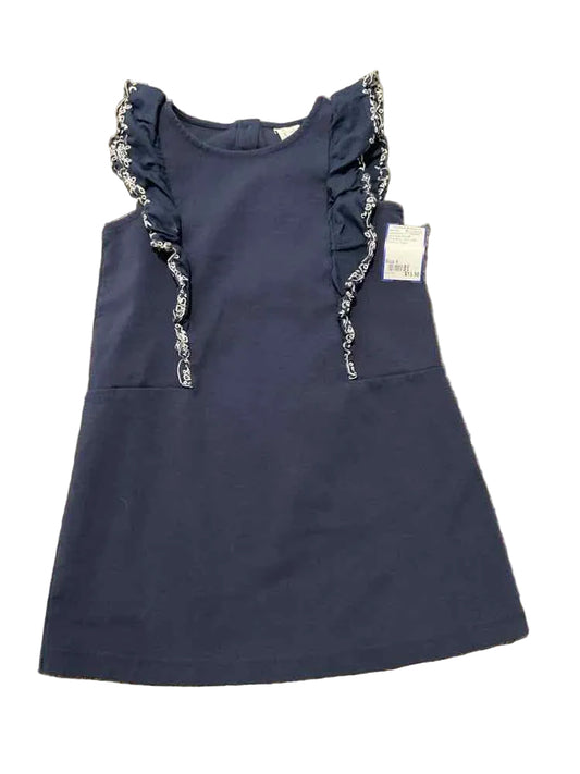 Janie and Jack (A) White Blue Youth Size 6 Girl's CasualDress