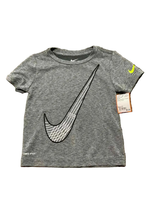 Nike (B) White Gray Toddler Size 3T Boy's AthleticTopSS