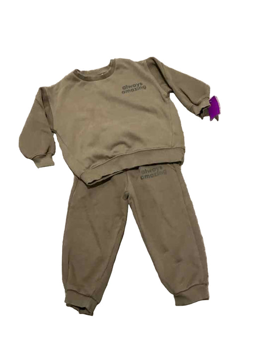 Zara (B) Olive Toddler Size 2 Boy's 2PCCasual