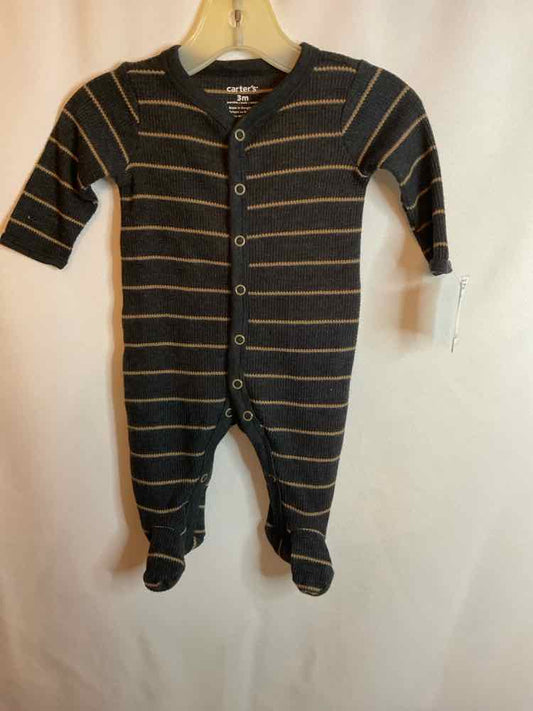 Carters (C) Brown Grey Infant Size 3 MO 1PCSleepwear