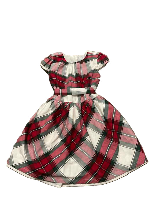 Carters (C) Red Plaid Youth Size 6 Girl's CasualDress