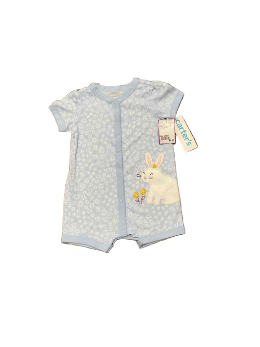 Carters (C) White Blue Infant Size 6 MO Girl's 1PC Casual
