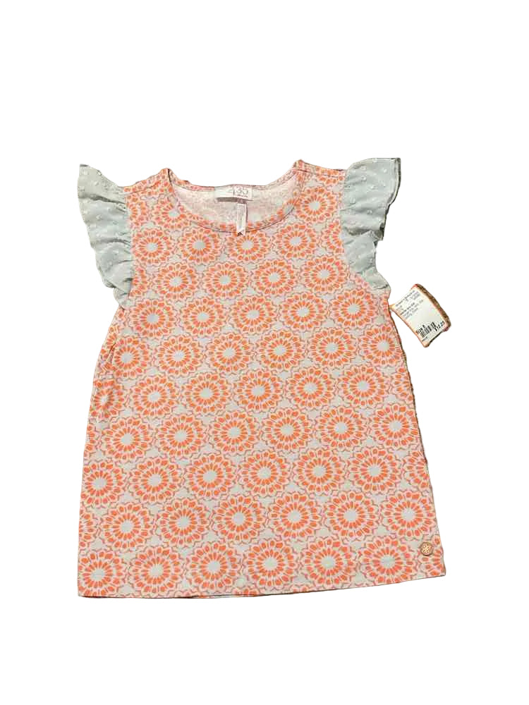 Matilda Jane (AA) Orange Gray Youth Size 8 Girl's SSTop