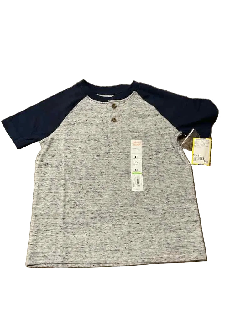 Jumping Beans (D) Blue Gray Toddler Size 5T Boy's SSTop