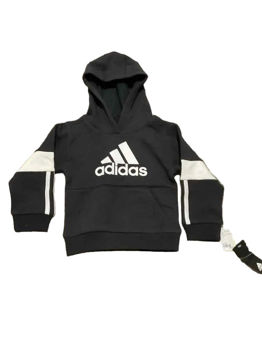 Adidas (B) White Black Toddler Size 3T Boy's AthleticSweatshirt