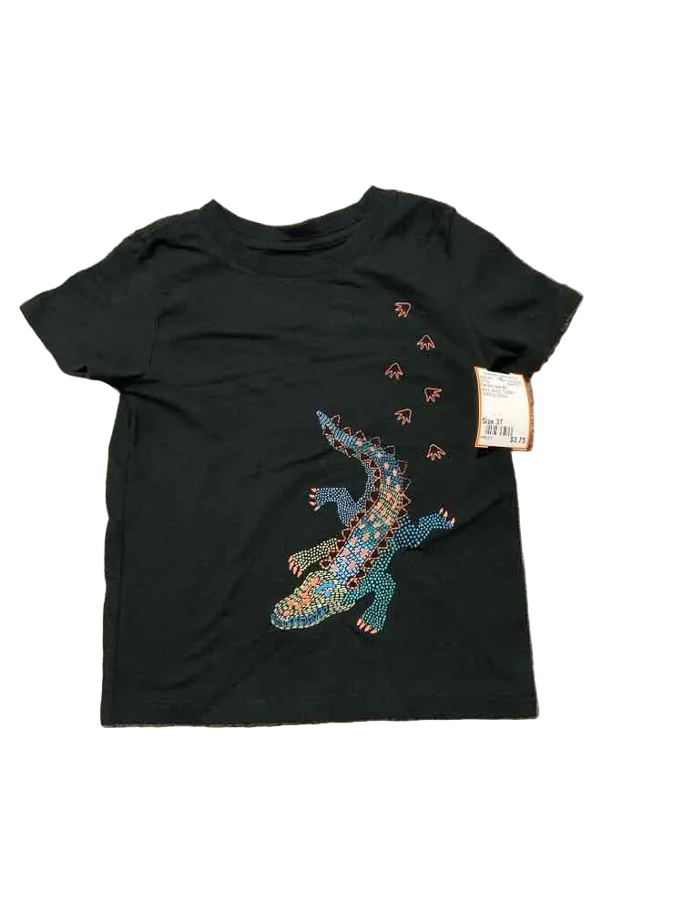Cat and Jack (D) Black Toddler Size 3T Boy's SSTop