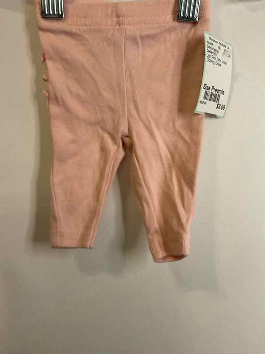 Carters (C) Light Pink Infant Size Preemie BasicLeggings