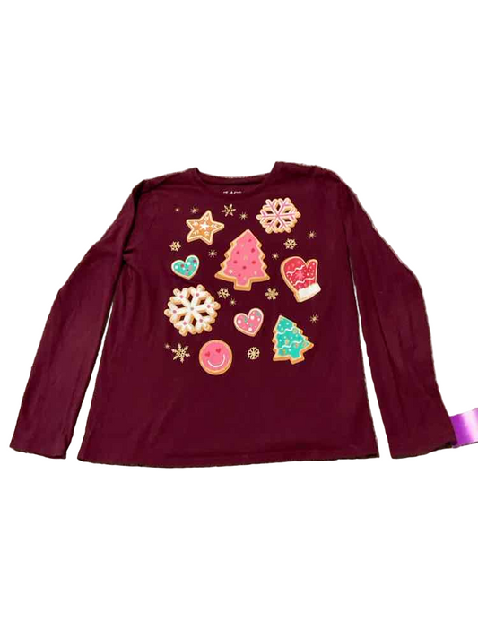 Children's Place (D) Christmas Youth Size 10-12 Girl's LSTop