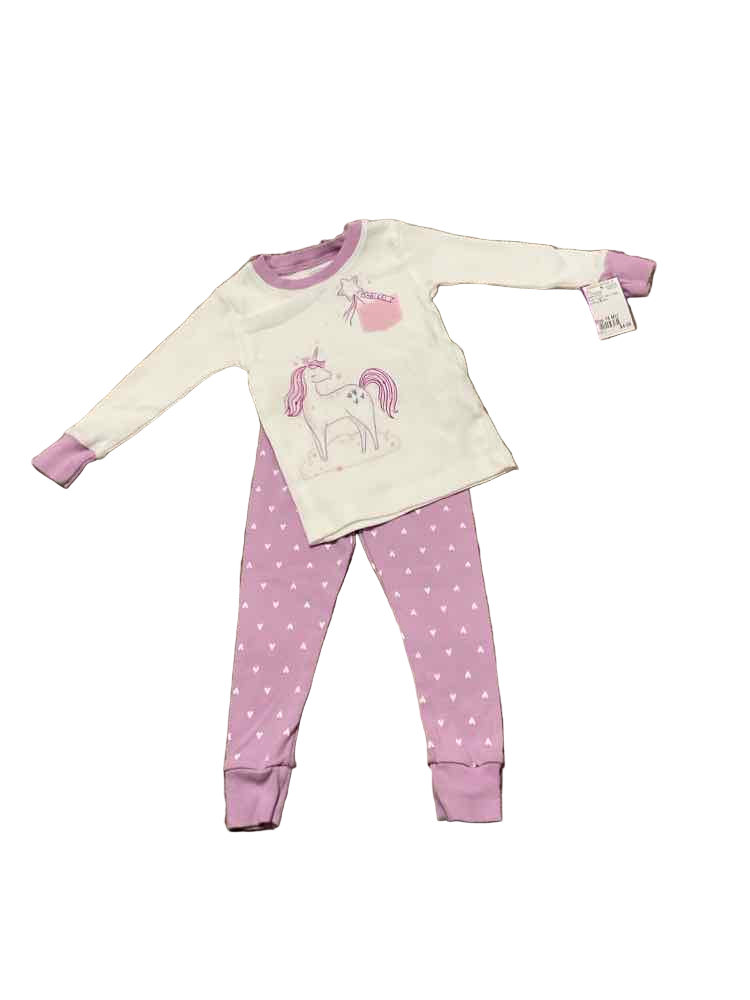 Carters (C) White Purple Infant Size 18 MO Girl's 2PCSleepwear