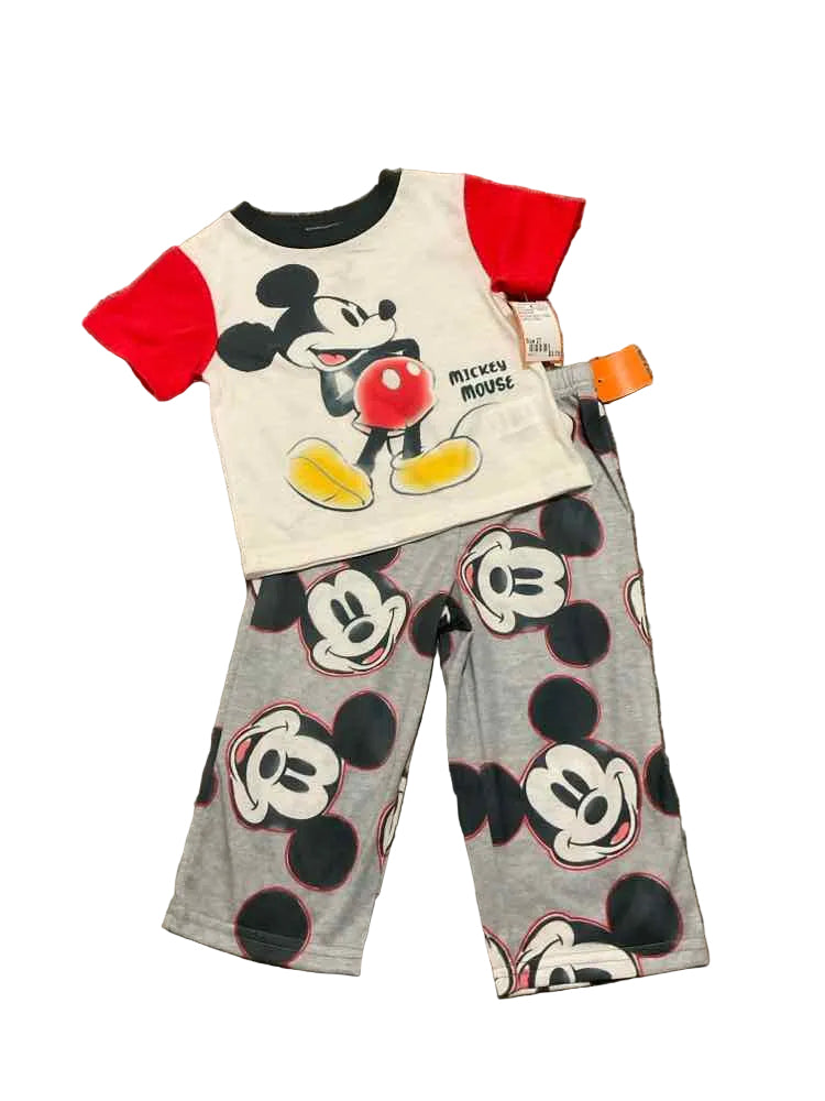 Disney Jr (D) Red Gray Toddler Size 2T Boy's 2PCSleepwear