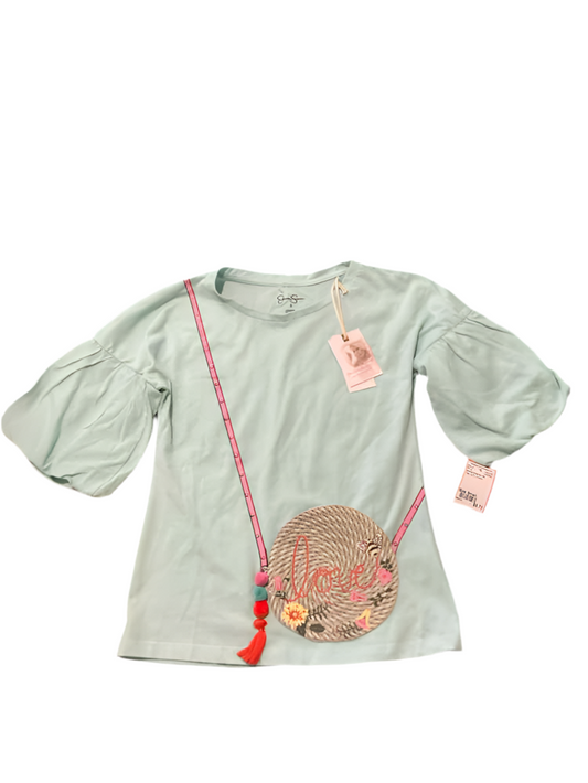 Jessica Simpson (B) Teal Youth Size Small Girl's SSTop